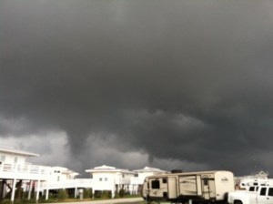 RVs with Storm Approaching